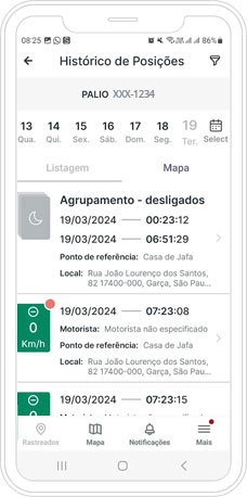 SampaFleet - Telas do App