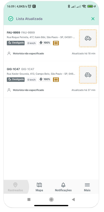 SampaFleet - Suporte - Listagem